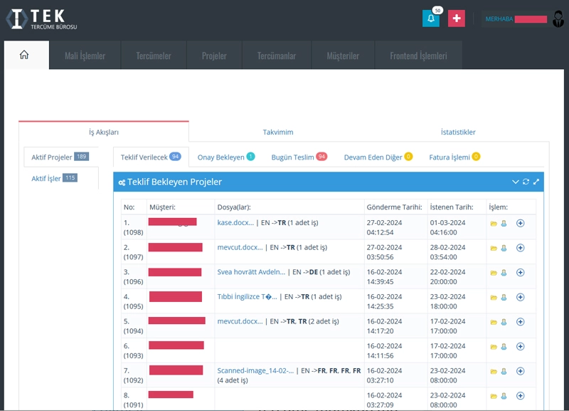 Das Online-Übersetzungsmanagementsystem von Tek Translate