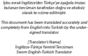 Traduction assermentée anglais turc