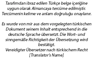 German Turkish Sworn Translation