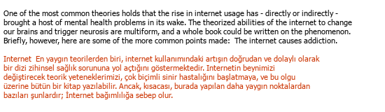 Englische-Türkische Sonstiges / Allgemeines Übersetzung