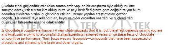 Türkçe« »İngilizce Türkçe Çeviri Örneği - 292