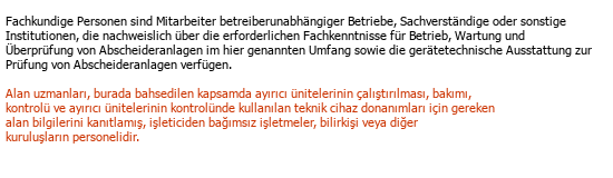 German Turkish Technical Translation Çeviri Örneği - 213
