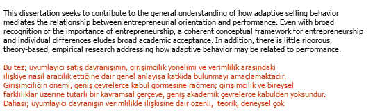 İngilizce Türkçe Akademik Tercüme Örneği - 168