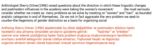 İngilizce<>Türkçe Türkçe Çeviri Örneği - 201