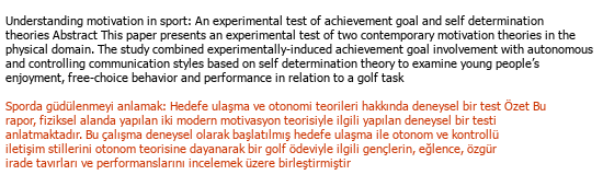 İngilizce Türkçe Akademik Tercüme Örneği - 52