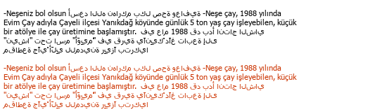 Turkish-Arabic Commercial Translation translation