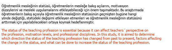 Turkish English Academic Translation Çeviri Örneği - 322