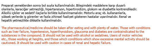 Turc Anglais Traduction médicale Çeviri Örneği - 95