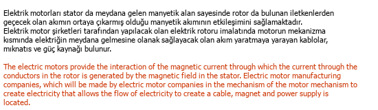 Türkçe-İngilizce Teknik Tercüme tercüme