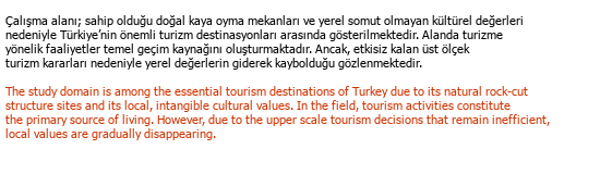 Türkisch Englisch Tourismus-Übersetzungen Çeviri Örneği - 317