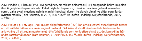 Turc Suédois Traduction juridique Çeviri Örneği - 357