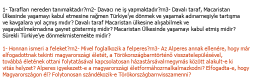 Turc Hongrois Traduction juridique Çeviri Örneği - 363